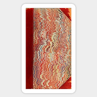 Vintage Marbled Pattern Book Cover Sticker